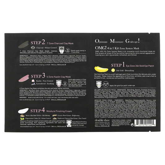 Double Dare, Zone System Beauty Mask, 4 in 1 Kit