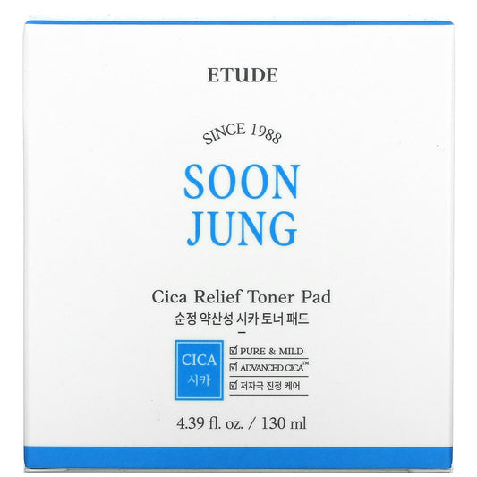 Etude, Soon Jung, Cica Releif Toner Pad (130 ml)