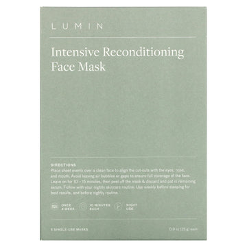 Lumin, Intensive Reconditioning Beauty Face Mask, 0.9 oz (25 g) Each