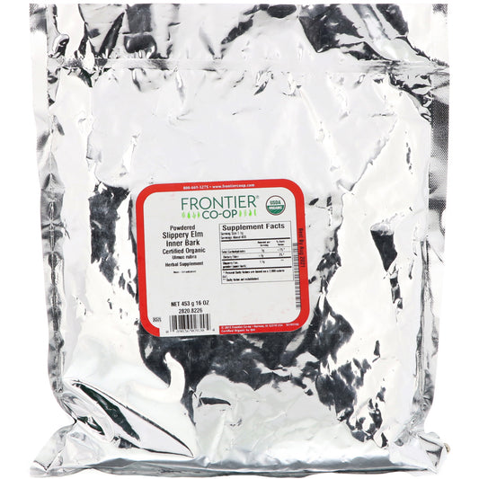 Frontier Co-Op, Organic Powdered Slippery Elm Inner Bark (453 G)