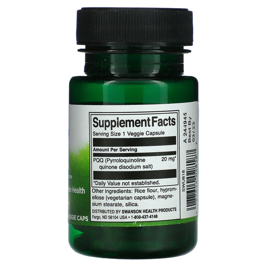 Swanson, PQQ, 20 mg Veggie Caps