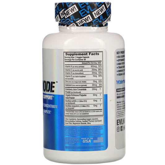 Evlution Nutrition, Immunemode, Broad Spectrum Immune Support,  Veggie Capsules