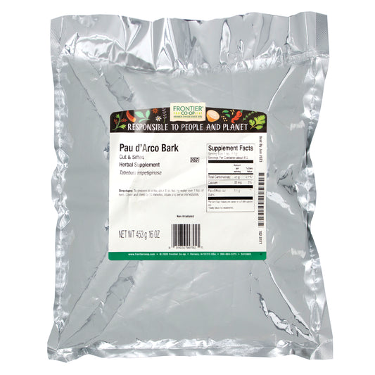 Frontier Co-Op, Cut & Sifted Pau D'Arco Bark, (453 G)
