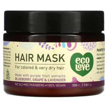 Eco Love, Hair Mask, Blueberry, Grape & Lavender