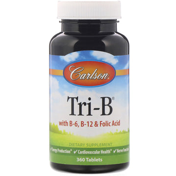 Carlson Labs, Tri-B with B6, B12 & Folic Acid