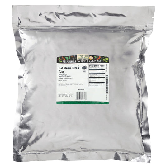 Frontier Co-Op, Organic Cut & Sifted Oat Straw Green Tops
