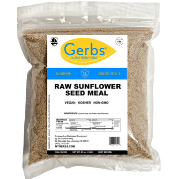 Ground Raw Sunflower Seed Meal By Gerbs - Top 14 Food Allergen Free & Non GMO - Vegan - Kosher - Full Oil Content
