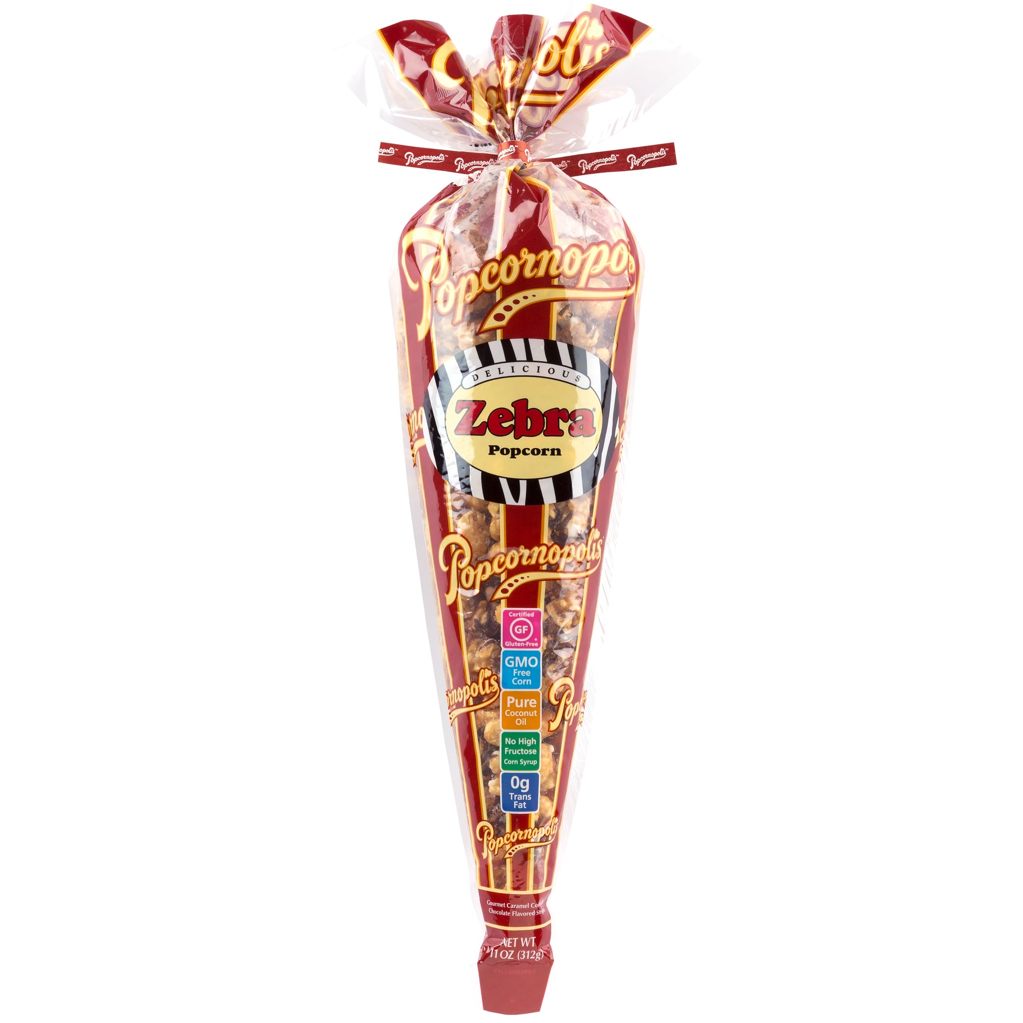 Popcornopolis Zebra Popcorn, . Gift Cone