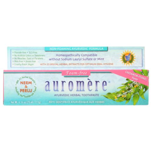 Ayurvedic Toothpaste Non-foaming Sls Free 4.16 Oz By Auromer