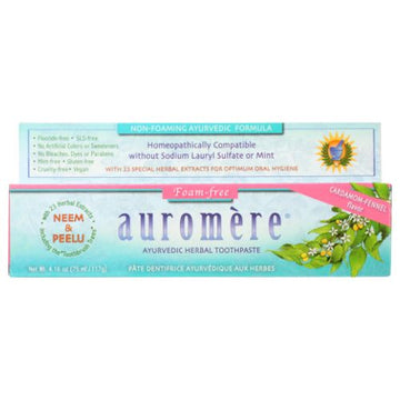 Ayurvedic Toothpaste Non-foaming Sls Free 4.16 Oz By Auromer