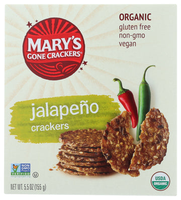 Mary'S Gone Crackers Hot 'N Spicy Jalapeno Crackers