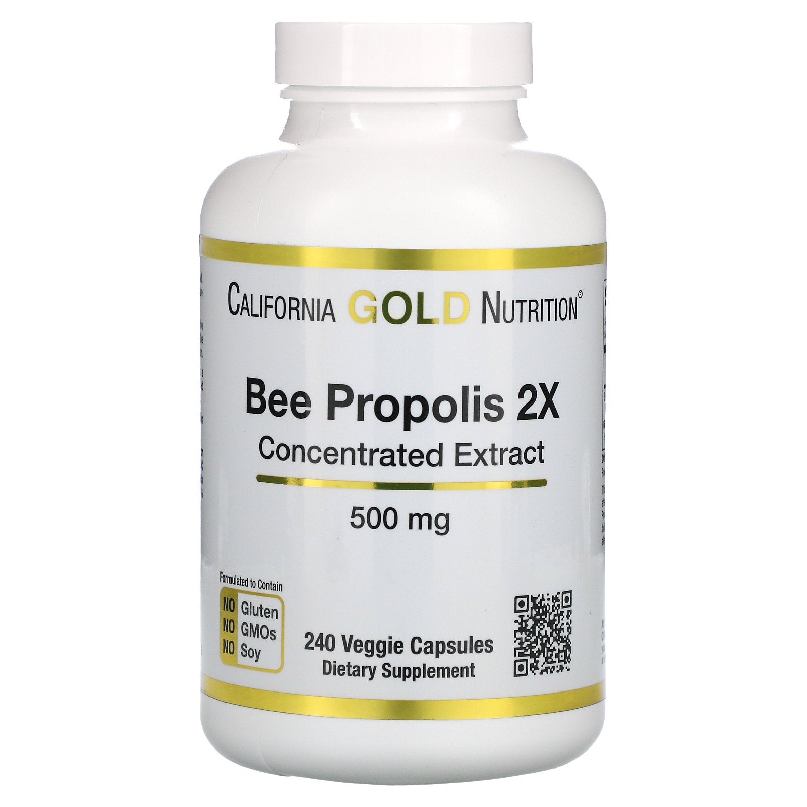 California Gold Nutrition, Bee Propolis 2X, Concentrated Extract, 500 mg