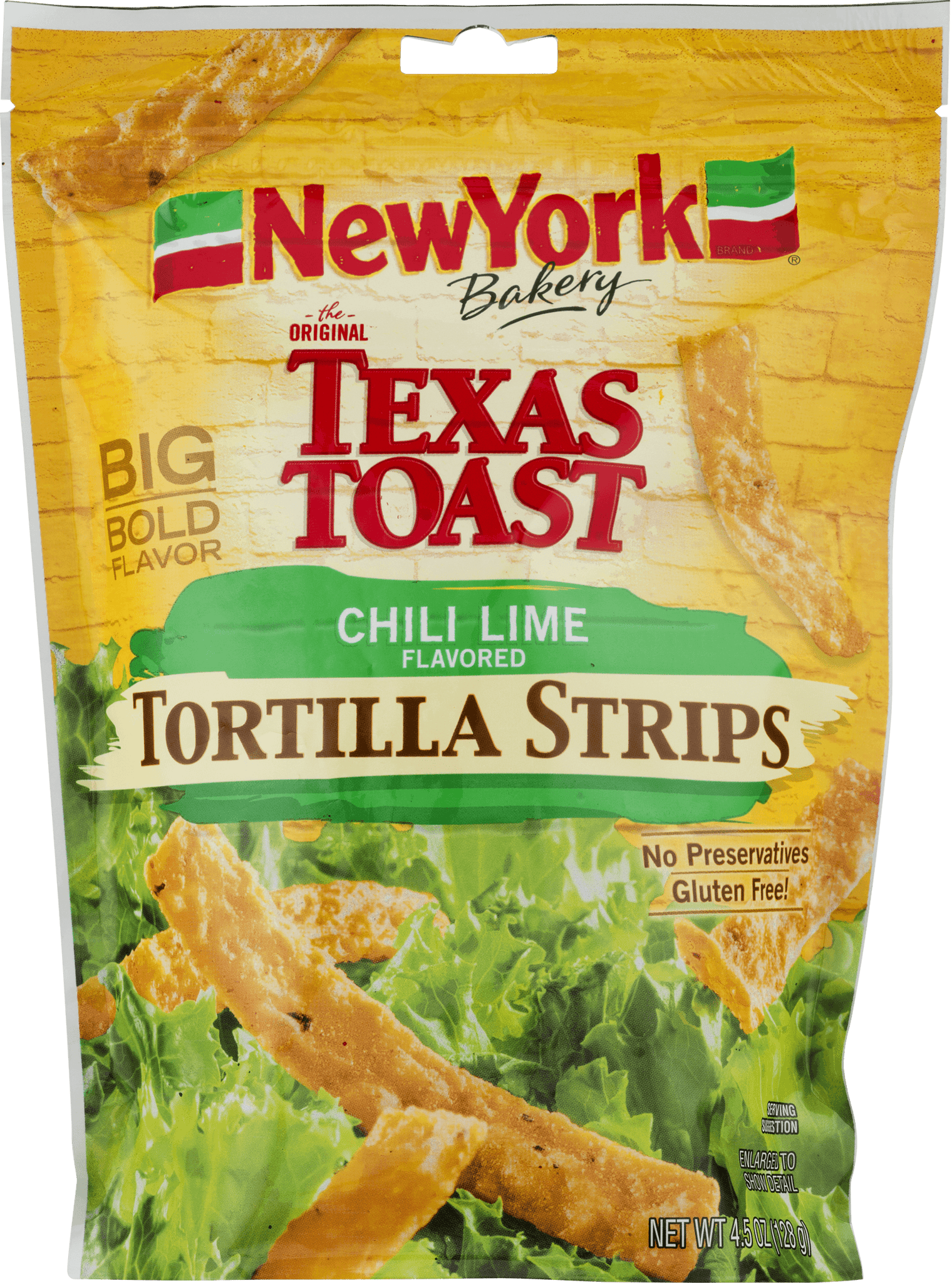 New York The Original Texas Toast Tortilla Strips, Chili Lime