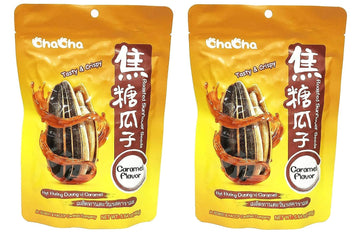 Chacha Roasted Sunflower Seeds-Caramel Flavor. (pack of 2)