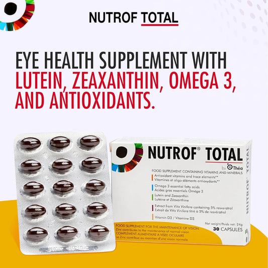 180 Nutrof Total Capsules – Eye Health Supplement with Lutein, Zeaxant270 Grams