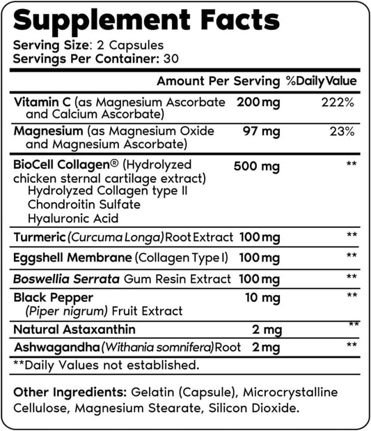 Primal Harvest Joint Supplement with Collagen, Turmeric, Boswellia and