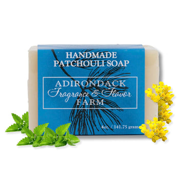 ADK Patchouli Handmade Soap Bar, Healing Botanicals From Farm - Moisturizing Vegan Soap For Troubled and Sensitive Skin - For Men & Women, Body & Face Wash, 4  / 142 Grams