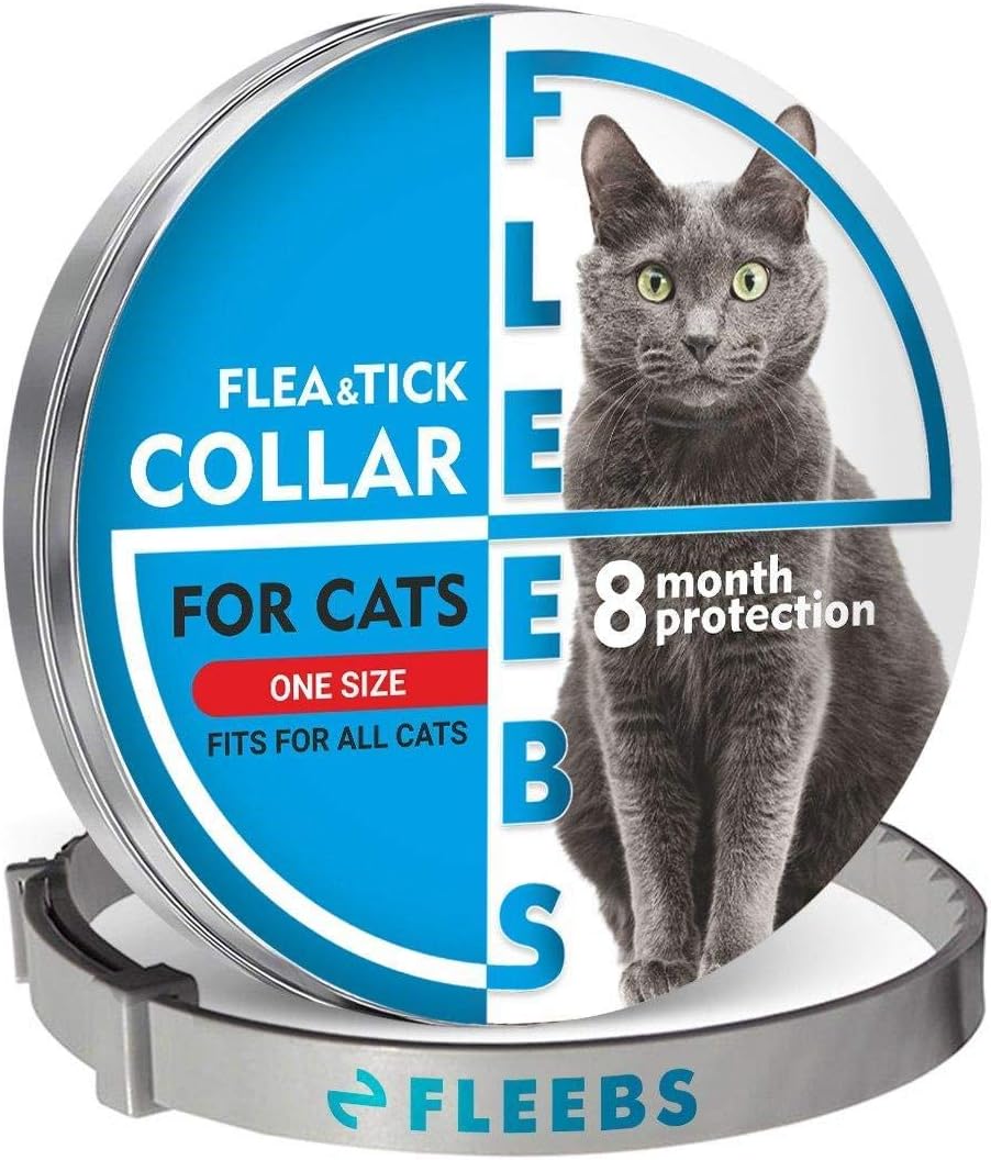 Fleebs Cat Collar 8-Month Validity Period With NTurL Essential Oils Adjustable Collars For Cats Kitten Collar Fits All