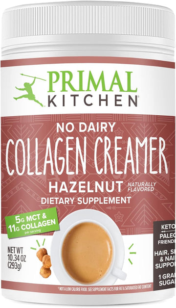 Primal Kitchen No Dairy Hazelnut Collagen Creamer Powder - 1