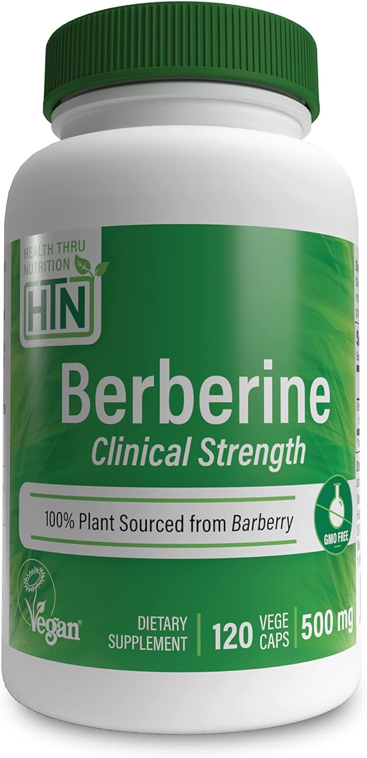 Health Thru Nutrition Berberine HCl 500mg Vegan Certified | Clinical S