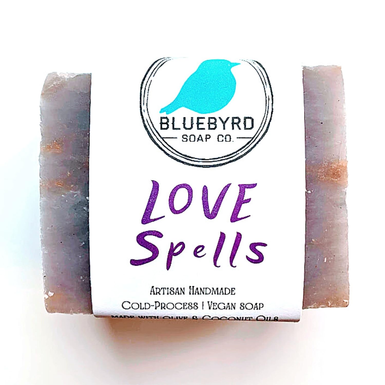 BLUEBYRD Soap Co. Lovespell Women’s Scented Soap Bar | Sweet Fruity & oral Scented Soap for Women | Quality Handmade Artisanal Hand & Body Wash for Women | Vegan Soap Made with Kaolin Clay for Oily Skin, Acne, & Damaged Skin Repair (LOVE)