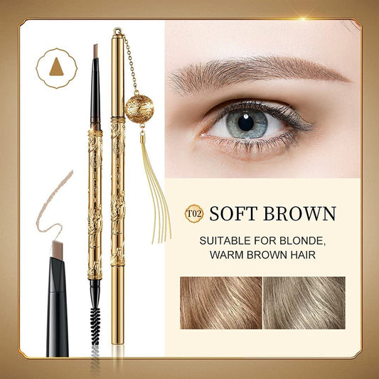 PALACE IDENTITY Double-Headed Drunk Rhyme Delicate Eyebrow Pencil, Waterproof Long Wearing Eyebrow Pen With Box