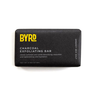 BYRD Activated Charcoal Exfoliating Soap Bar – Daily Cleansing Bar, Detox and Replenish Skin, Safe for All Skin Types, 5