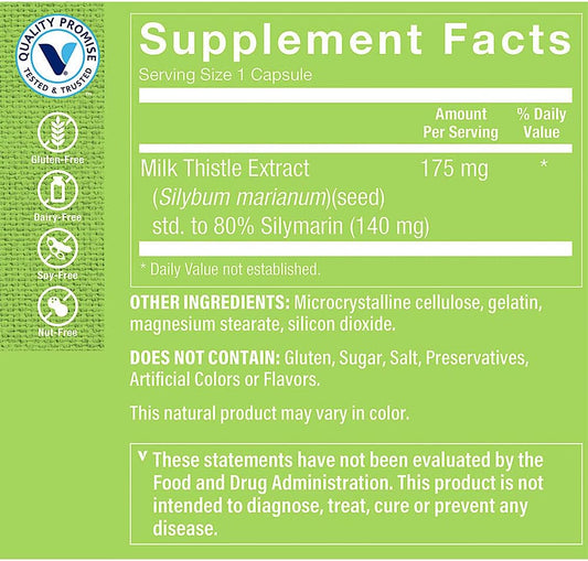 The Vitamin Shoppe Milk Thistle Extract 175 MG (300 Capsules)