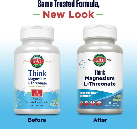 KAL Think Magnesium L-Threonate 2000 mg | Learning, Brain Health & Mem