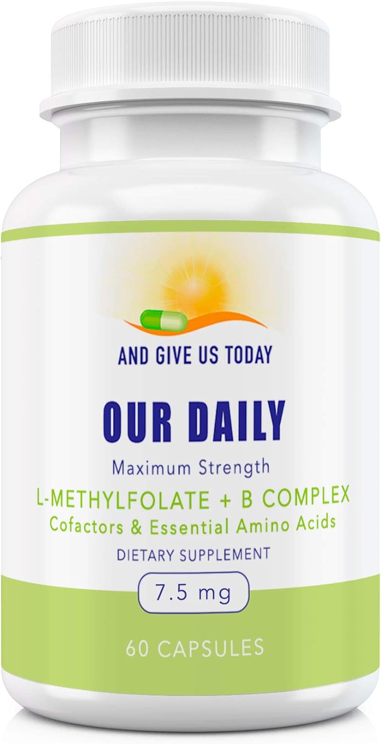 Our Daily Vites L-Methylfolate B Complex Cofactors & Essential Amino Acids (7.5Mg) - Active Folate, Methylated B12 Methy