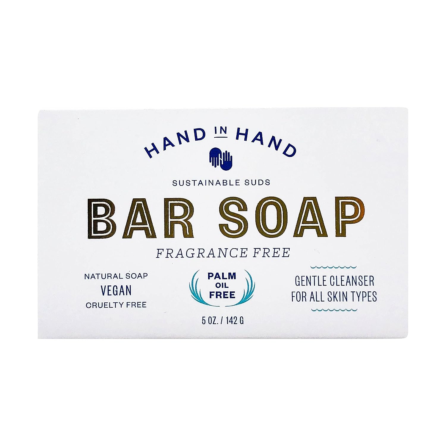 HAND IN HAND SOAP Fragrance Free Bar Soap, 5