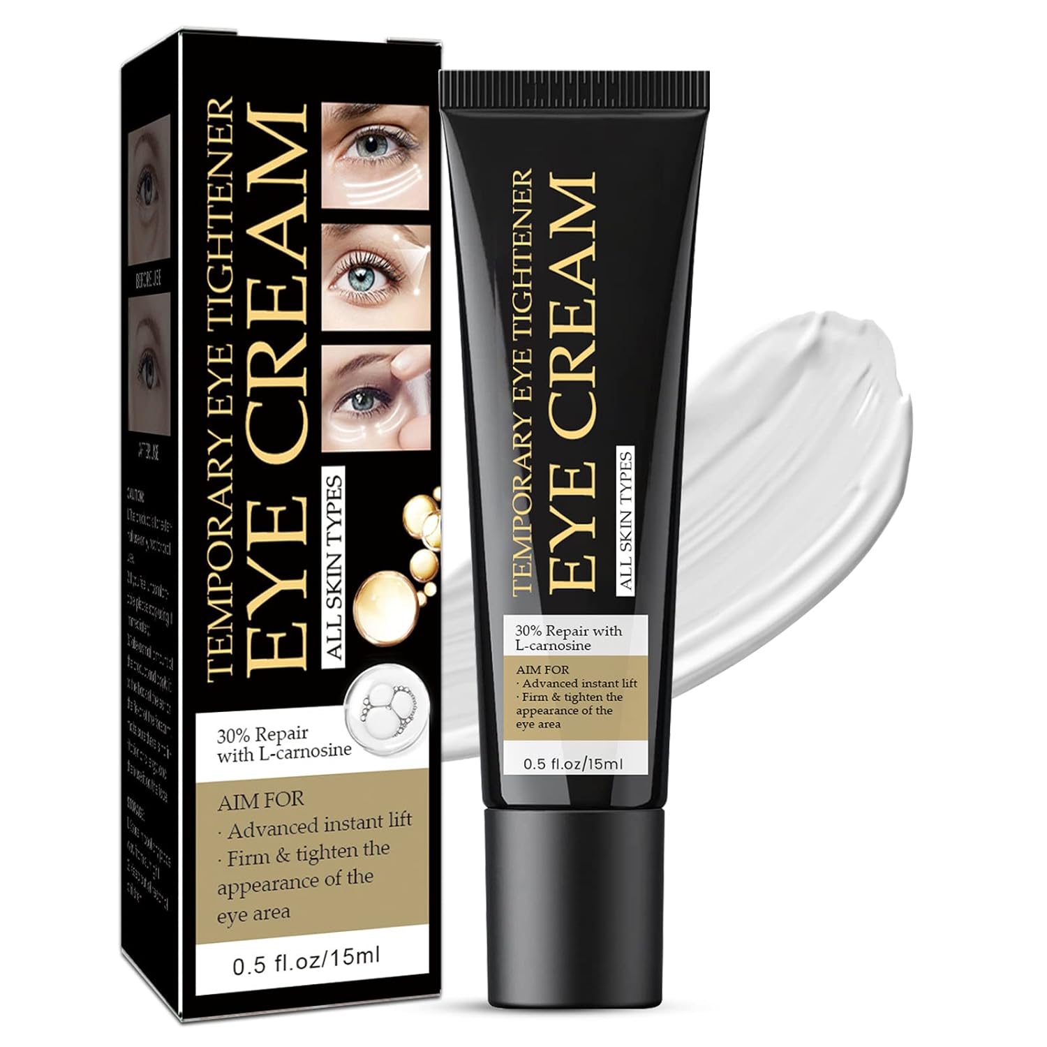 Eye Cream for Dark Circles and Puffiness,Eye Repair Gel-Cream for Removing Eye Bags,Fade Eye Lines & Refresh Your Skin,24 Hour Hydration for All Skin Types