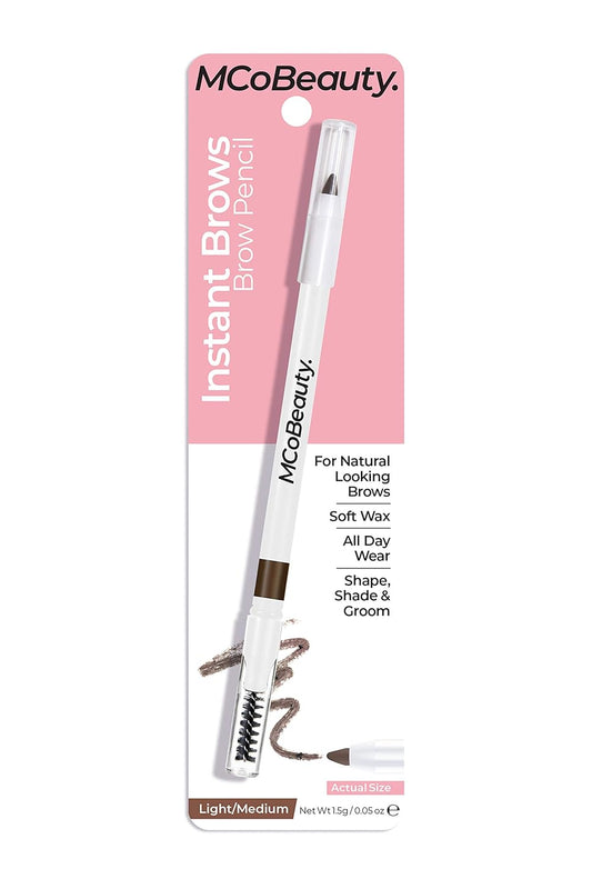 MCoBeauty Duo Brow Crayon & Highlighter - Two-In-One Eyebrow Styling Tool - Includes Brow Filler And Brow Bone Definer Highlight - Creamy, Long-Lasting Formulas - Dark Brown - 0.025