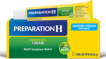 PREPARATION H Hemorrhoid Symptom Treatment Cream , Maximum Strength Multi-Symptom Pain Relief with Aloe