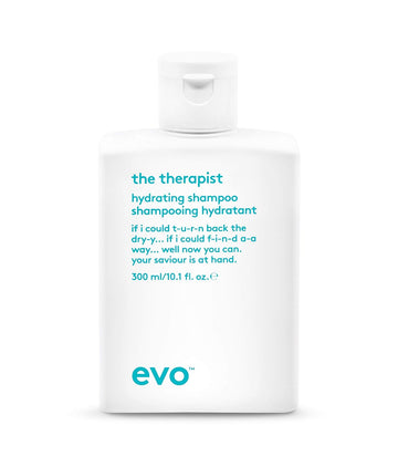 EVO The Therapist Hydrating Shampoo - Hydrates, Strengthen and Softens Whilst Improving Shine - Protects Colour Treated Hair, Helps to Detangle - 300 / 10.1.