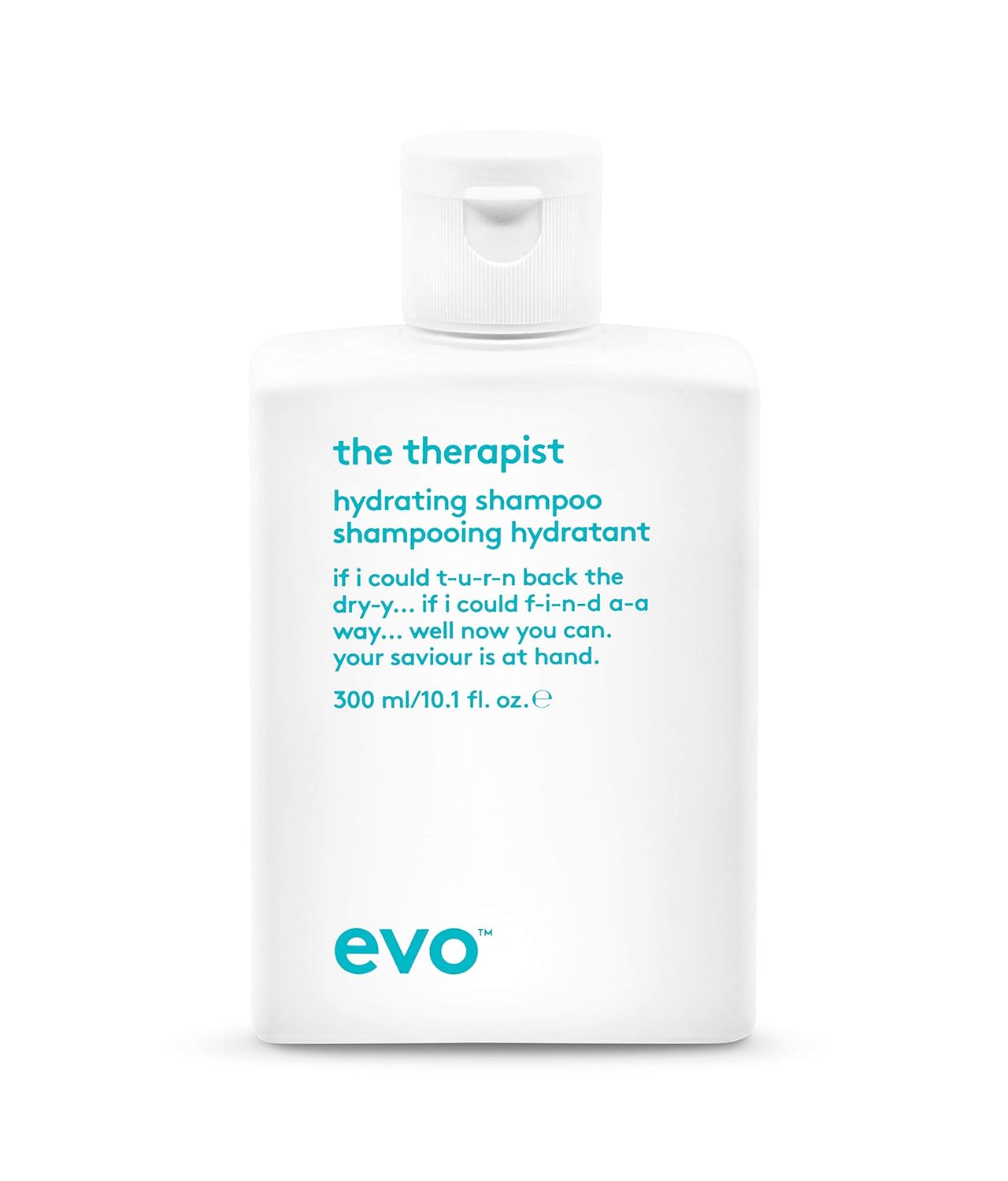 EVO The Therapist Hydrating Shampoo - Hydrates, Strengthen and Softens Whilst Improving Shine - Protects Colour Treated Hair, Helps to Detangle - 300ml / 10.1.