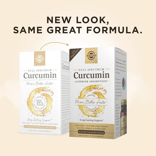 Solgar Full Spectrum Curcumin - 60 LiCaps, Pack of 2 - Superior Absorp