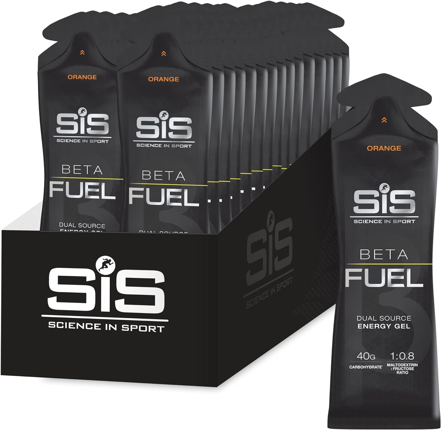 Science In Sport Beta Fuel Gels Dual Source Energy Gel, Orange Flavour40 Grams