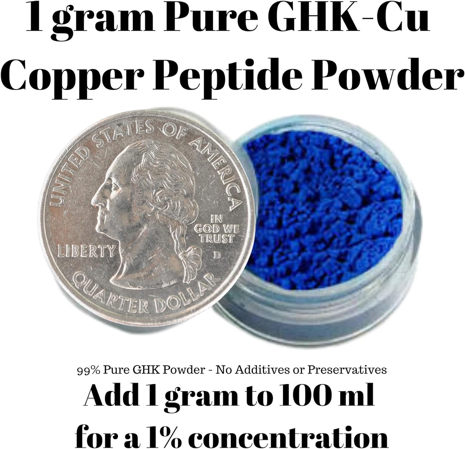 Skin Perfection 99% Pure GHK Blue Powder DIY Hair GHK-cu Tri