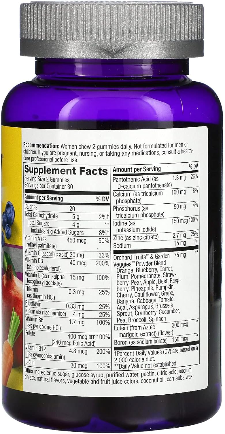 Womens 50+ Gummy Vitamins 60 Gummies (2 Pack)