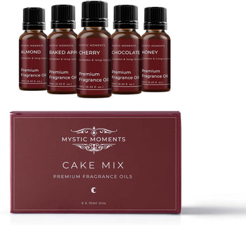 Mystic Moments | Cake Mix Fragrance Oil Gift Starter Pack 5x10ml | Alm49.9 Grams