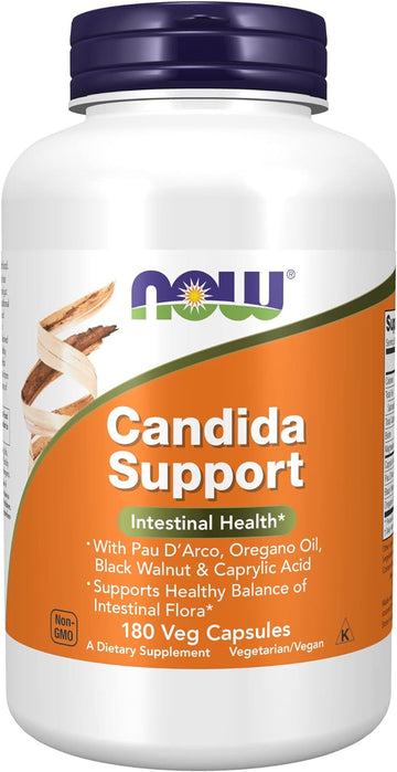 NOW Supplements, Candida Support with Pau D'Arco, Oregano Oil, Black W