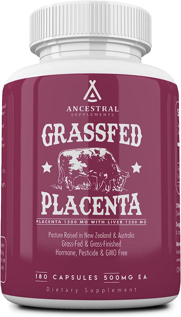 Ancestral Supplements Grass Fed Placenta Supplement With Liver, Contai