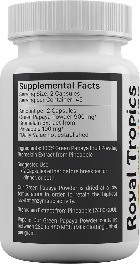 Royal Tropics Digestive Enzyme Supplements - Vegetarian Form