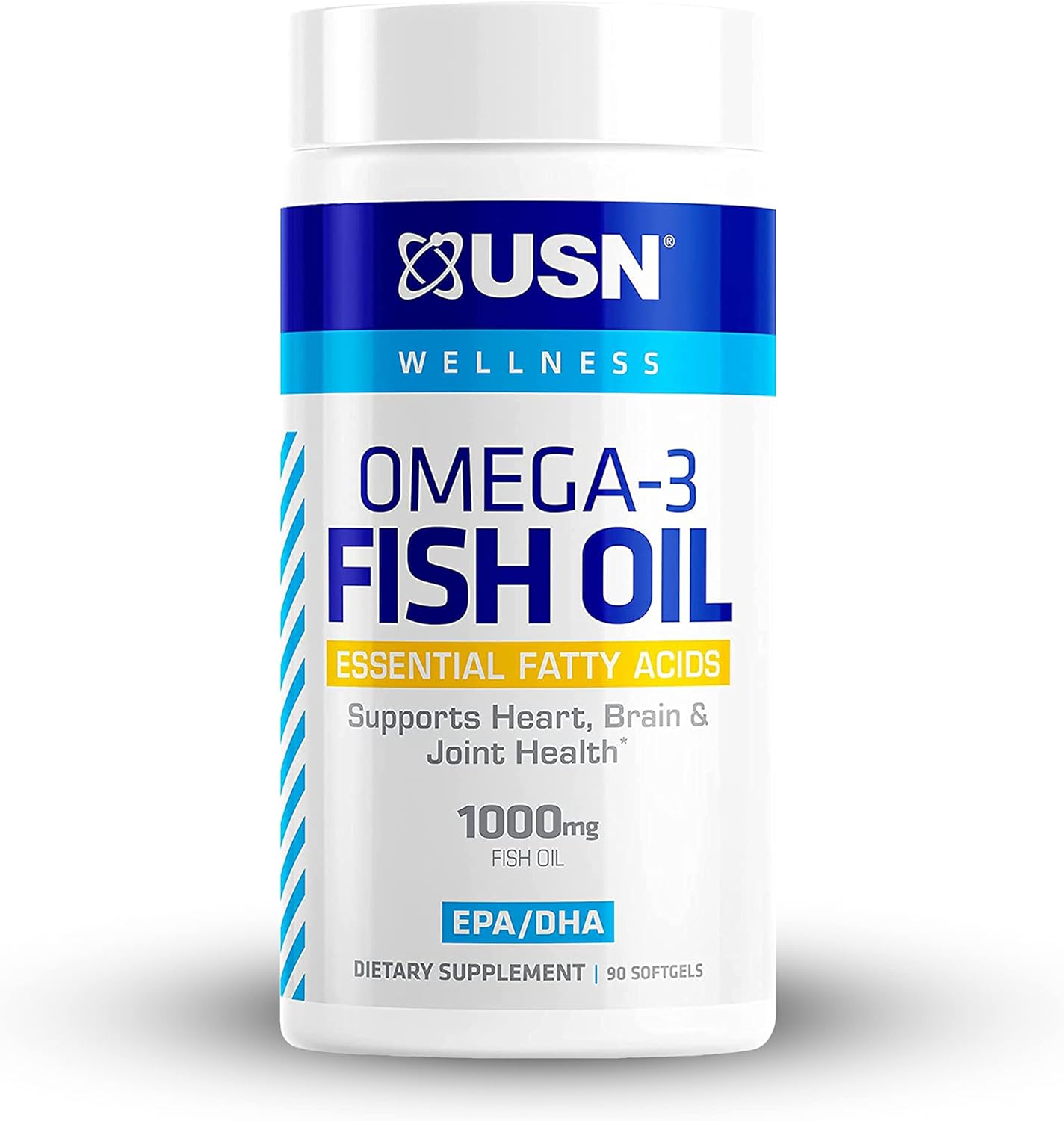 USN Supplements Vibrance Series Omega-3 Fish Oil 1000mg (180 EPA / 120 DHA), 90 Count