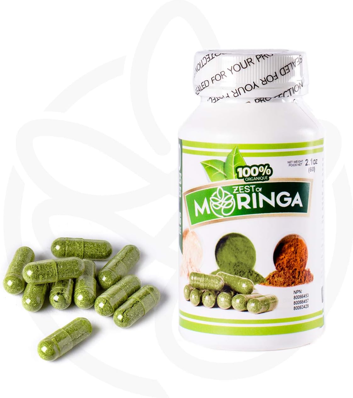 Moringa Oleifera Capsule Supplement | 100 Capsules - 500MG Made with M