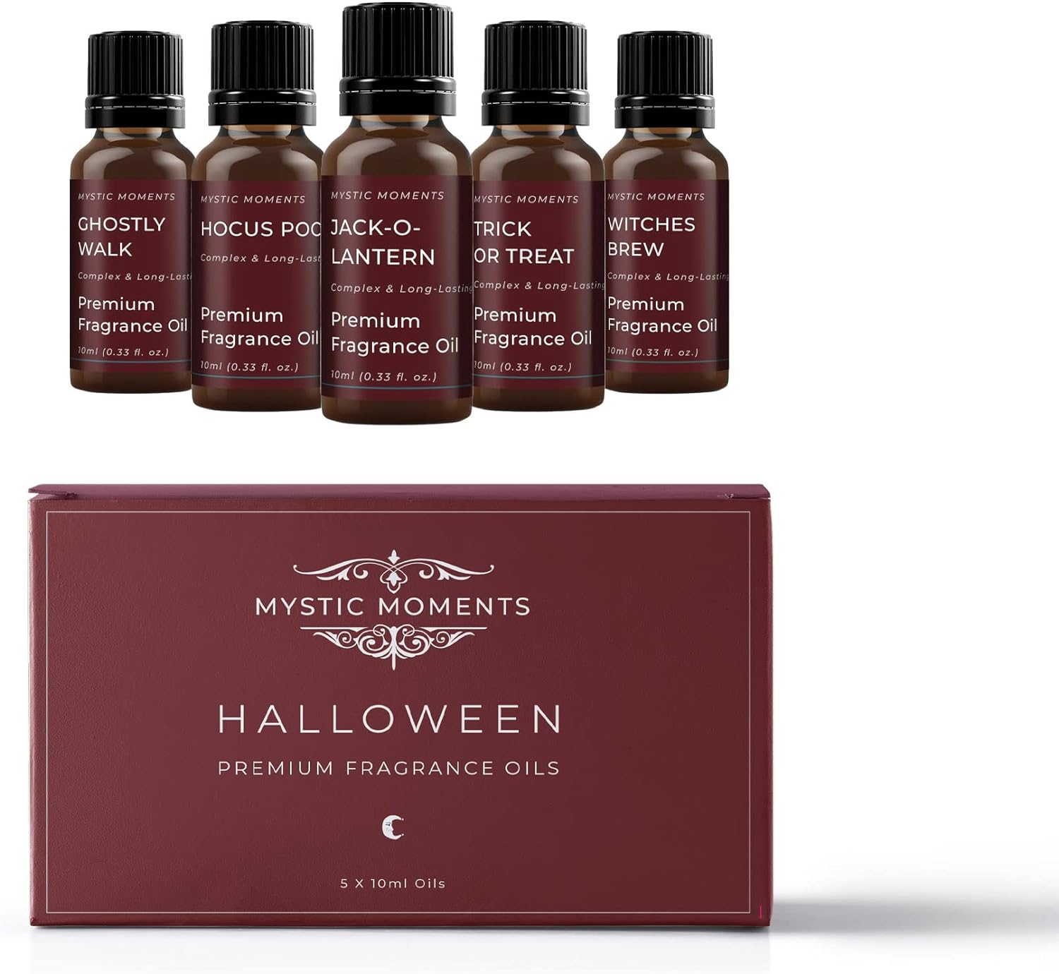 Mystic Moments | Halloween Fragrance Oil Gift Starter Pack 5x10ml | Gh50 Grams
