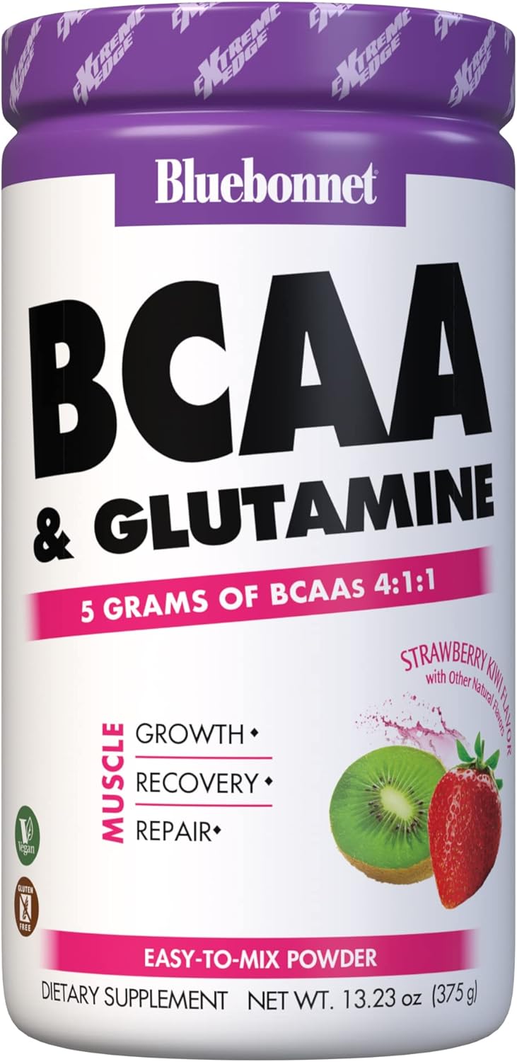 Bluebonnet Nutrition Extreme Edge Bcaa + Glutamine Powder, Enhances Mu