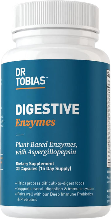 Dr. Tobias Digestive Enzymes with Amylase, Bromelain, Lipase, Lactase,1.41 Ounces