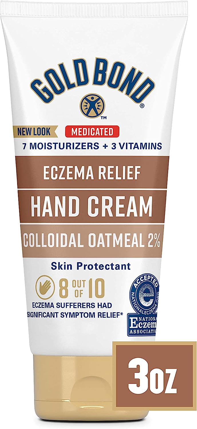 Gold Bond Hand Cream for Eczema Relief 3 oz., Skin Protectant Cream Wi